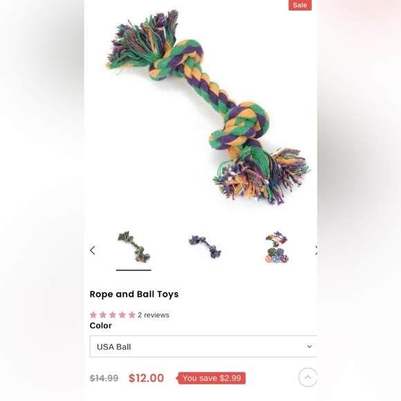🪢 Twisted Knotted Colorful Rope Dog Toy - Picture 2 of 5